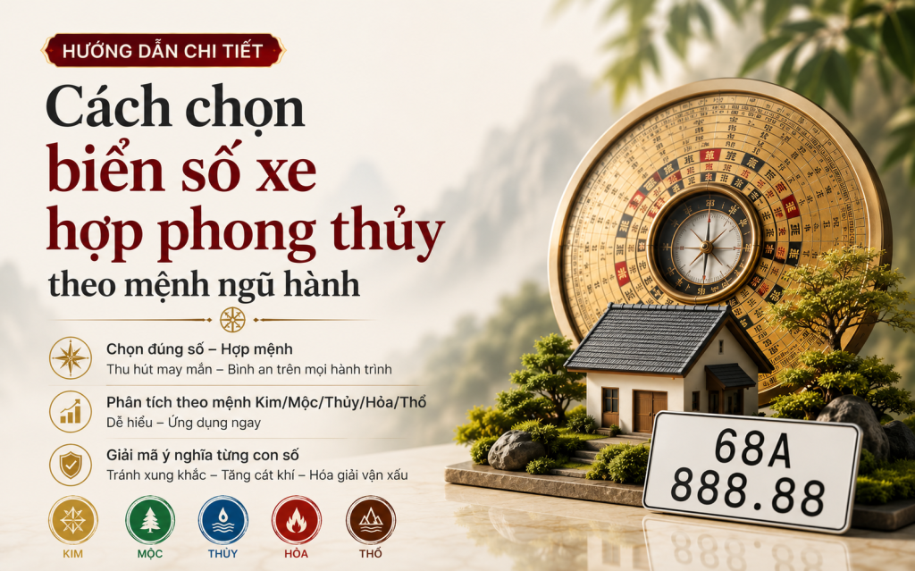 Cách chọn biển số xe đẹp hợp phong thuỷ
